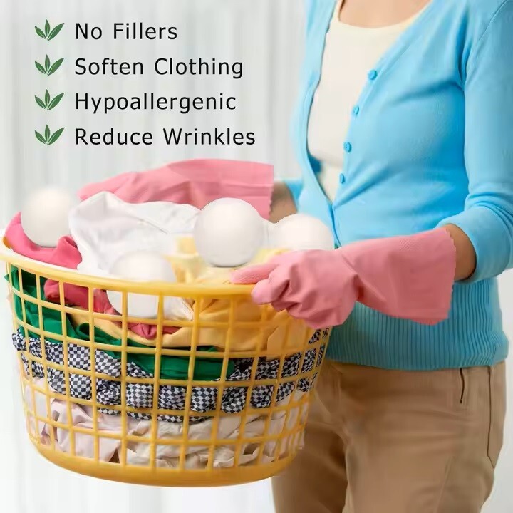 Organic Wool Dryer Balls: Eco-Friendly & Chemical-Free | 6-Pack XL Dryer Balls