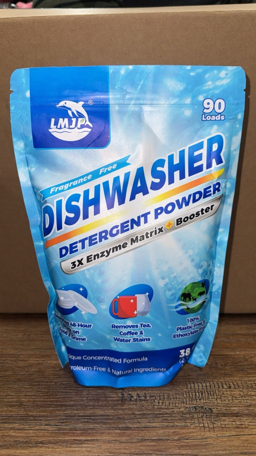 Dishwasher Detergent Powder , Fragrance Free, 38 Oz.(90 Loads)