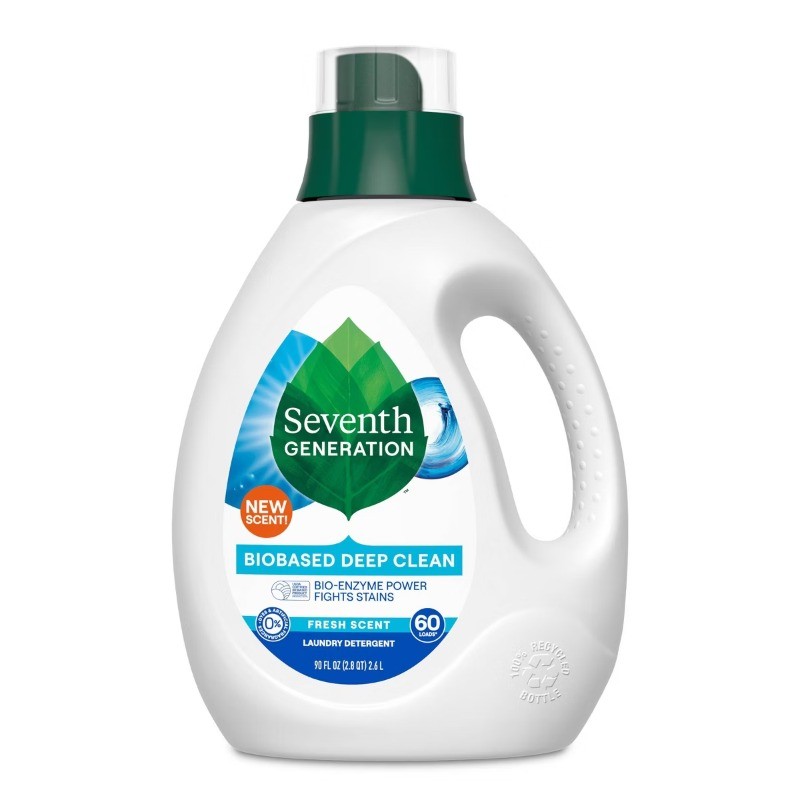 Laundry Detergent 60 Loads Fresh Scent 90oz: No Phosphate, No Animal By-Product