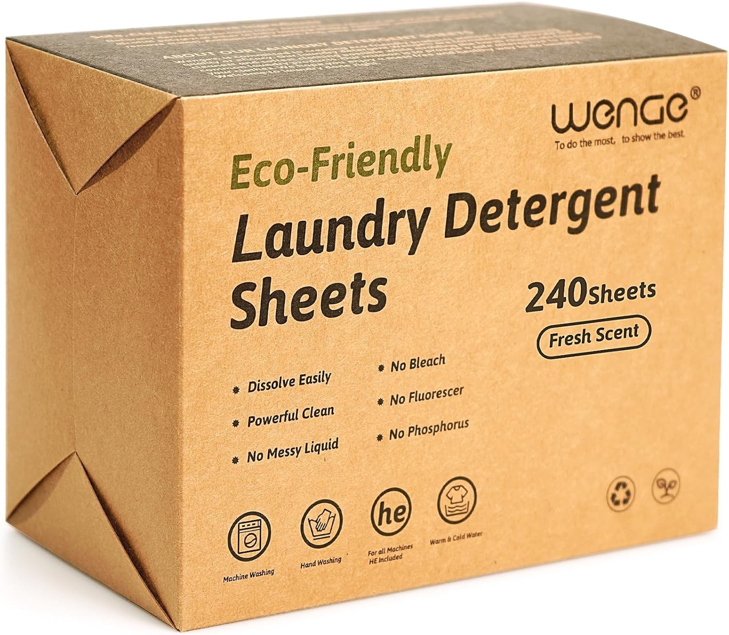 Laundry Detergent Sheets – Eco-Friendly 240 Count, No Plastic Jug, Liquidless…