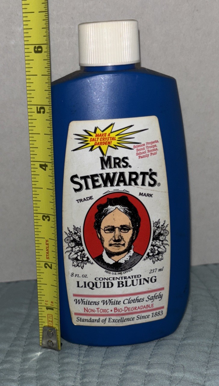1 Pack Mrs. Stewart’s Concentrated Liquid Bluing, 8 fl oz Full Bottle