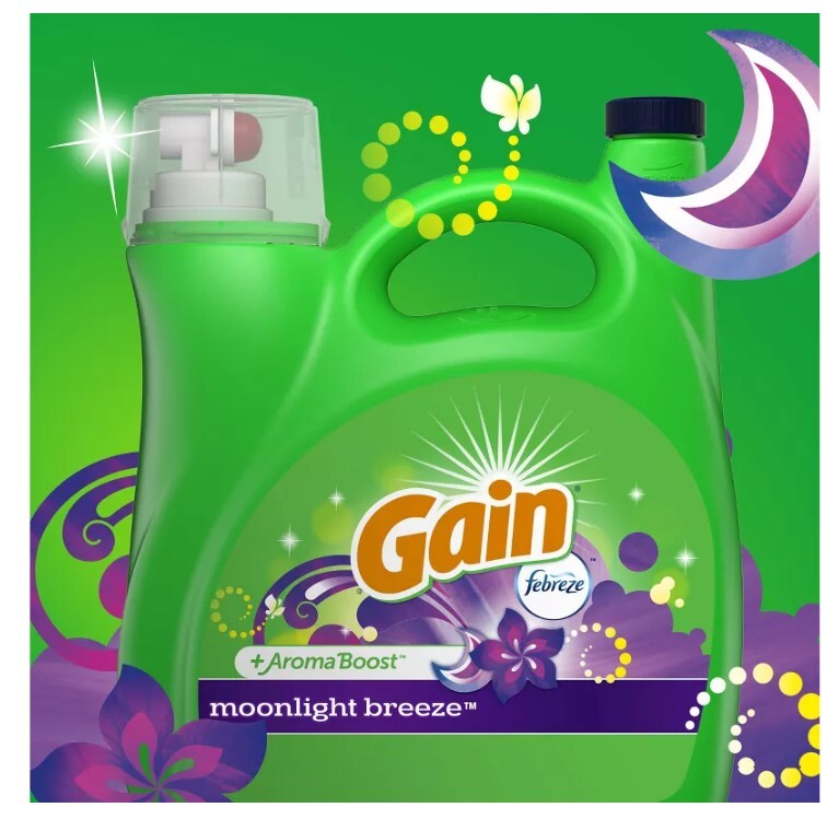 Moonlight Breeze Scent Gain Liquid Laundry Detergent with Aroma Boost, 154 fl oz