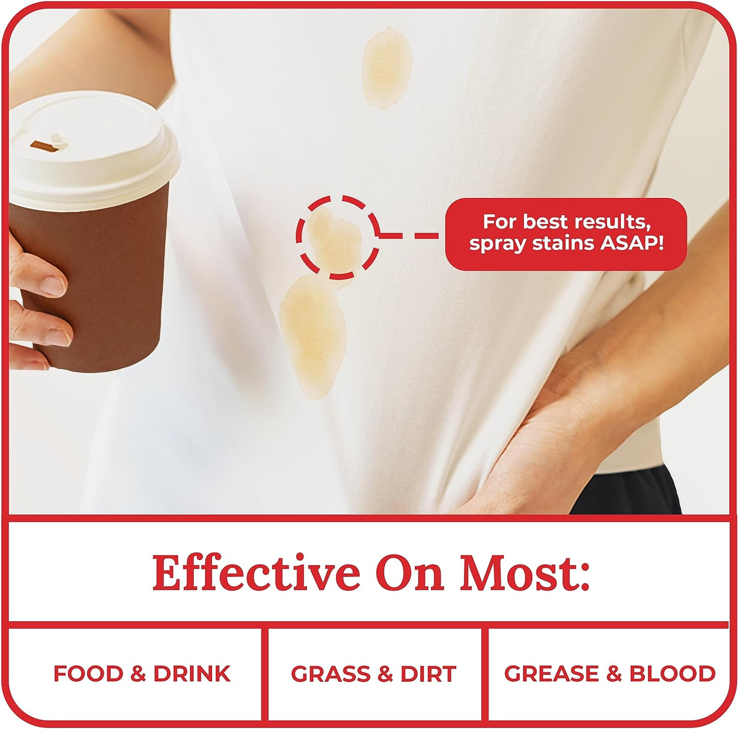 Stain Remover Spray – Fast-Acting Spray for Laundry – Carpet Spot Removal & Oil,