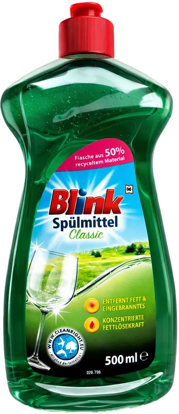 6 x 500ml Blink Dishwashing Liquid Classic