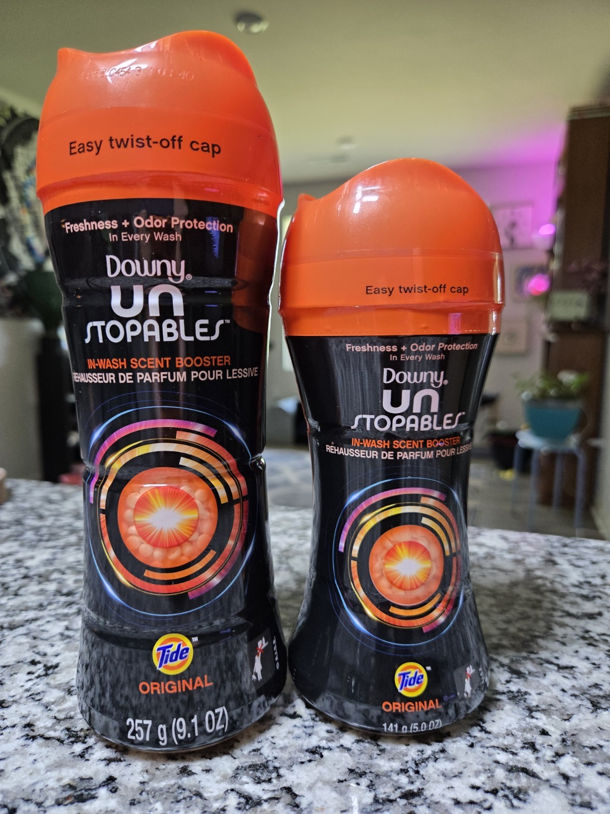 Downy Unstopables Tide Original In Wash Scent Booster Beads 9.1oz X 1 & 5oz X 1