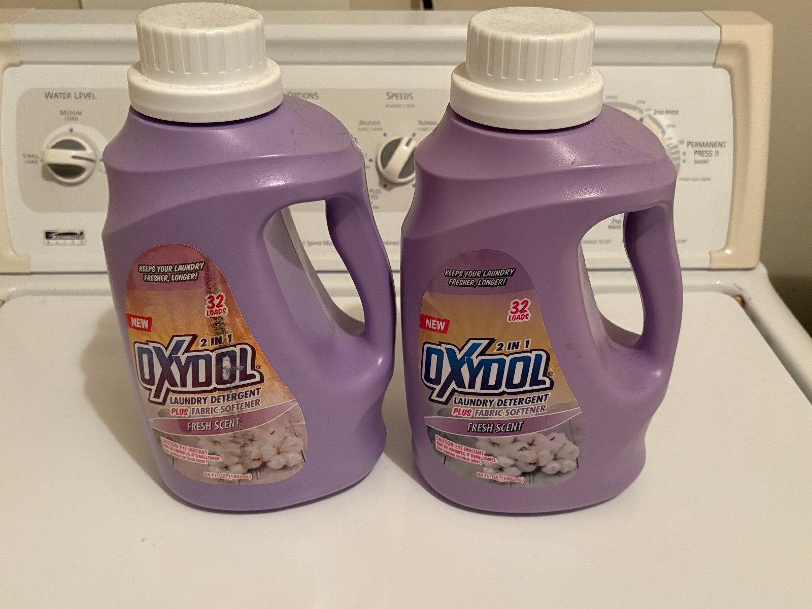 2 Pack Oxydol Liquid Laundry Detergent 128 oz Rain Fresh Stain Lifter