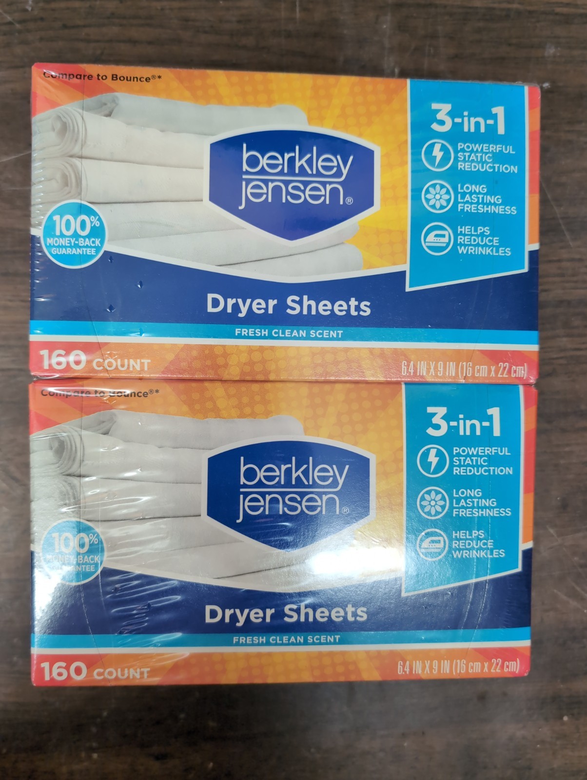(Pack Of 2) Berkley Jensen Dryer Sheets Fresh Clean Scent 160 Ct
