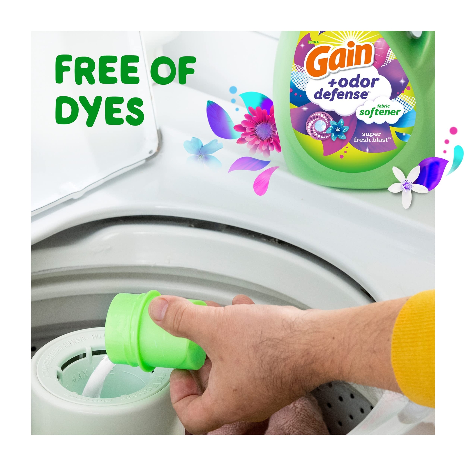 Gain Odor Defense Liquid Fabric Softener Super Fresh Blast 140 Fl Oz