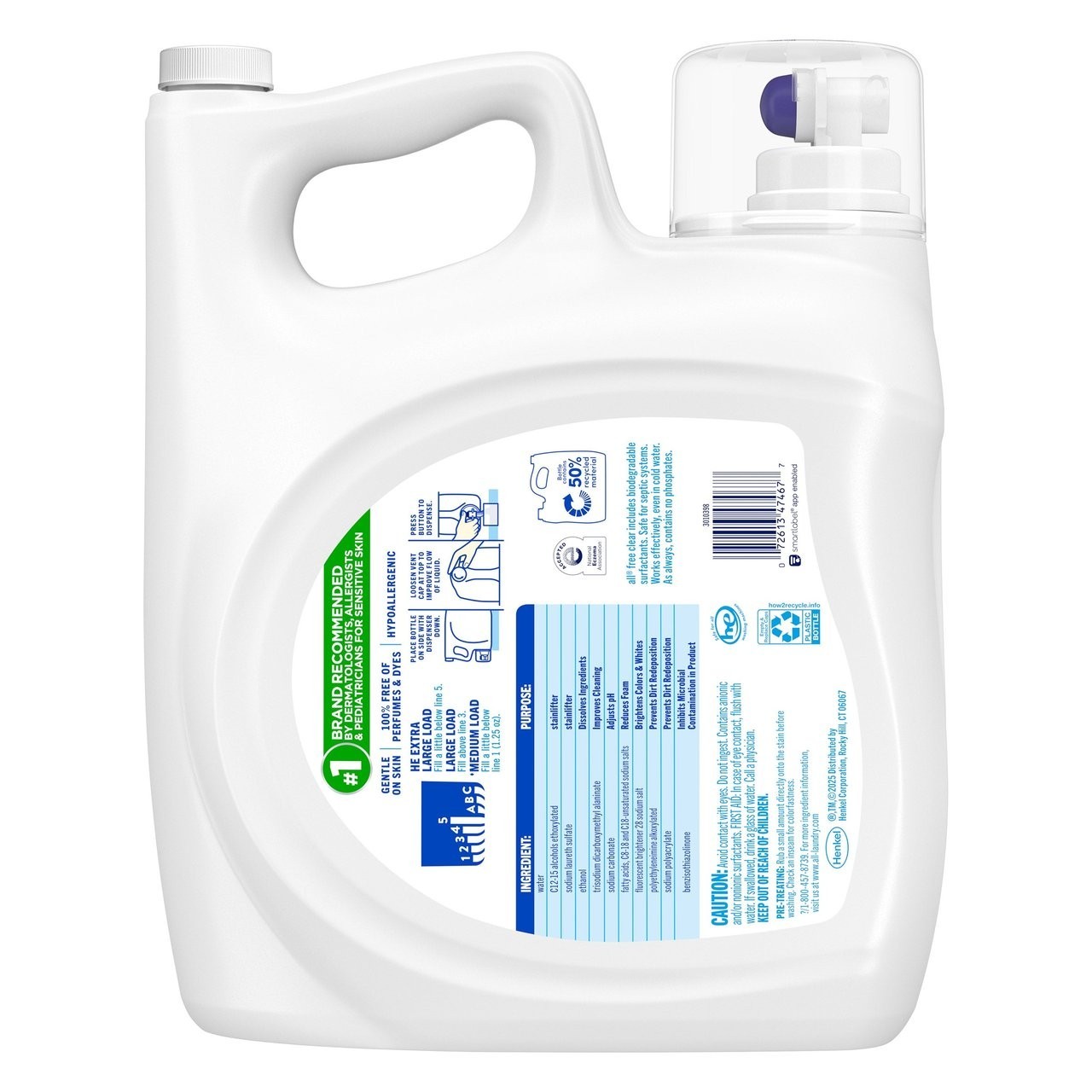 New All Free & Clear Plus+ Liquid Laundry Detergent – 160 Loads, 200fl oz Bottle