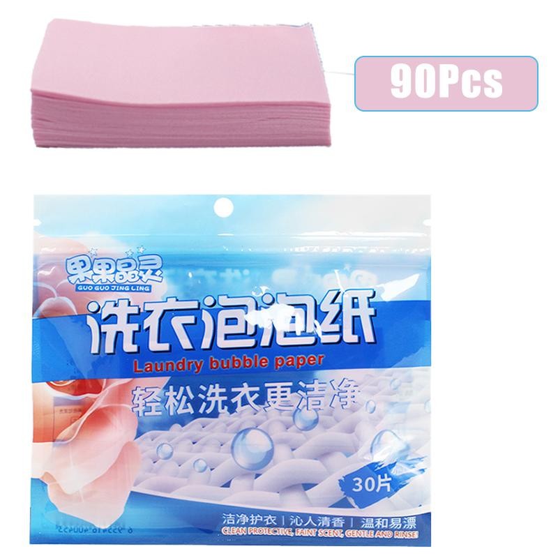 30/60/90/120pcs Portable Laundry Tablets Cleaning Clothes Laundry Paper Concentr