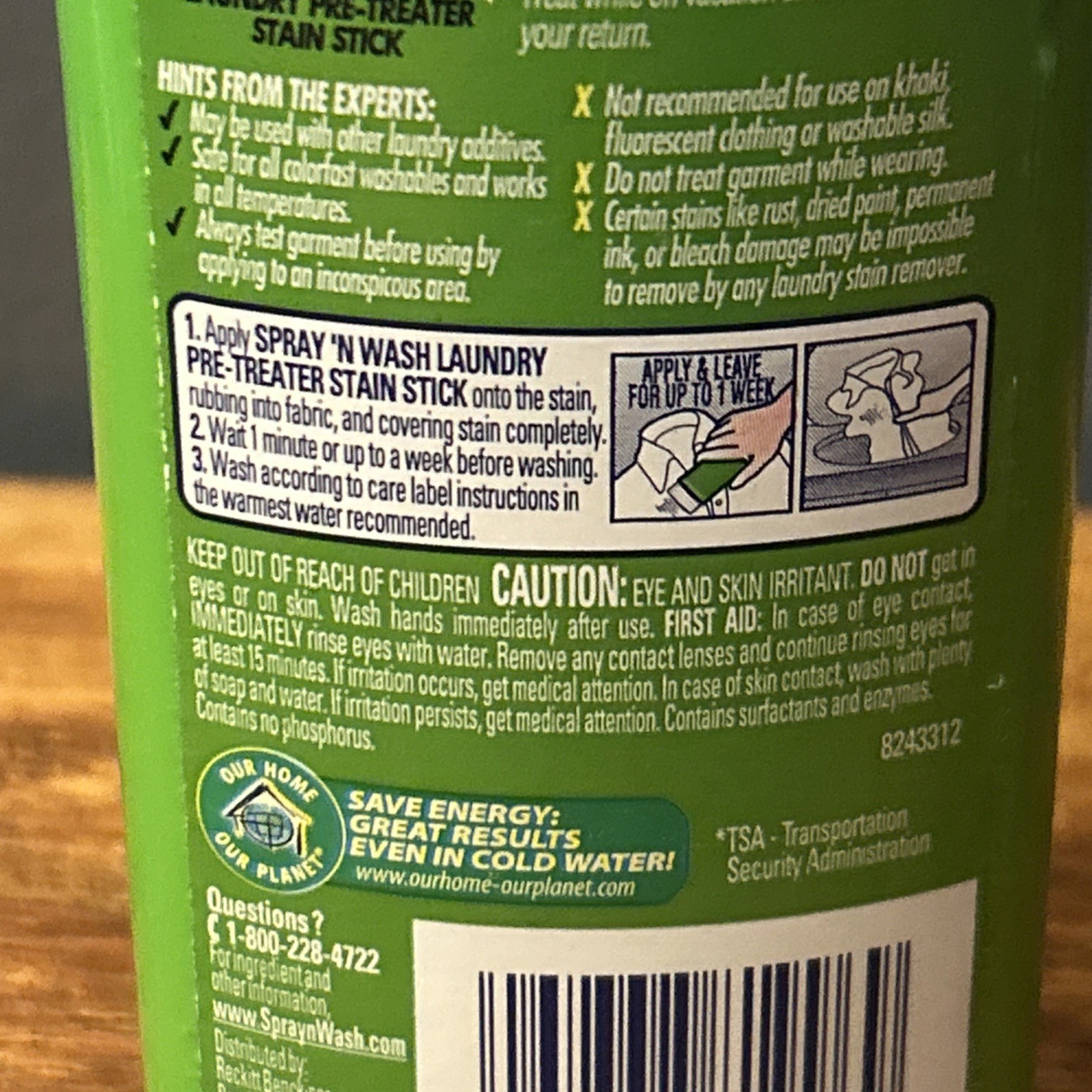 Spray ‘n Wash Laundry Stain Stick – 3.0 oz (Used 1-2 Times)
