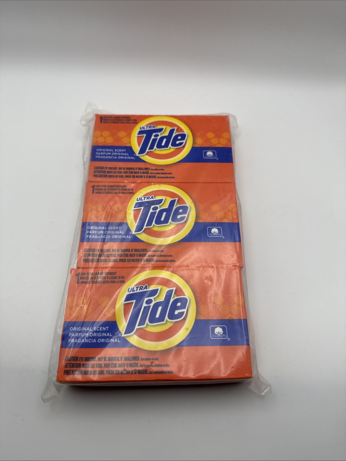Tide Ultra Laundry Detergent 1 Load – Original Scent 1.4oz, Lot Of 3