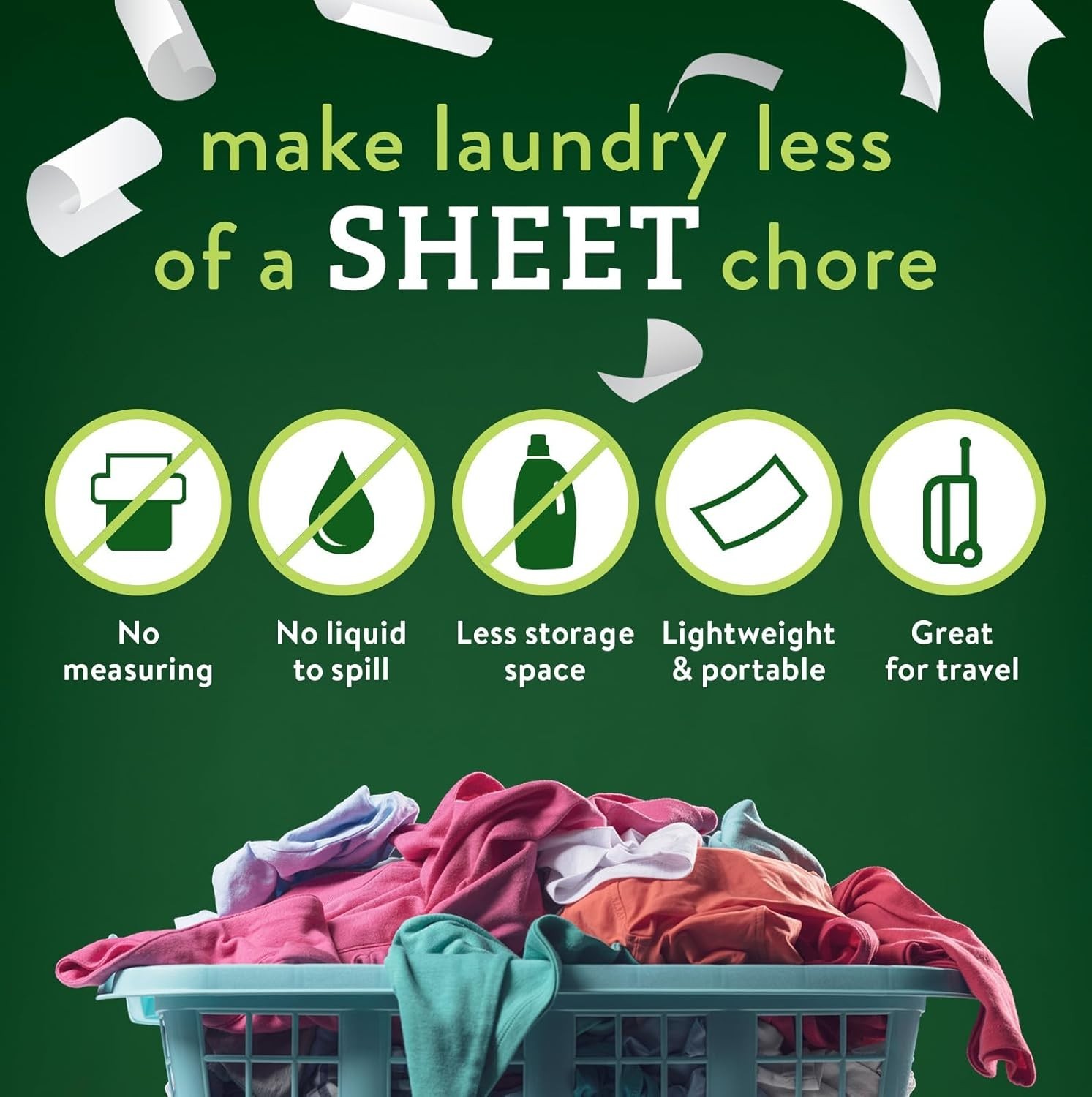 Eco-Conscious Laundry Detergent Sheets – 100 Loads, Machine Washable, Unscented