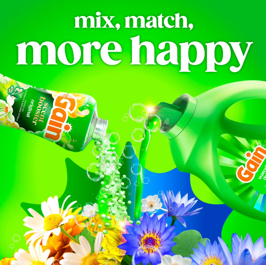 (2 pack)Gain HE Laundry Detergent Liquid Odor Defense 132 fl oz 100 Loads