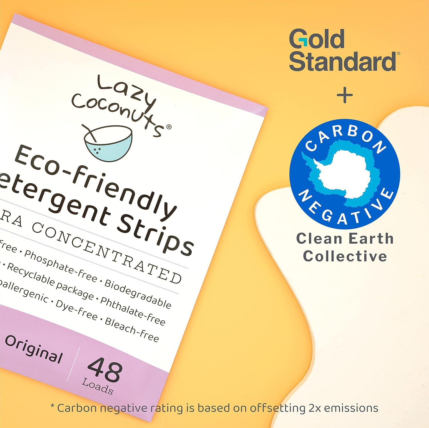 Eco Friendly, Plant Powered Laundry Detergent Strips – Fragrance Free, Unscented