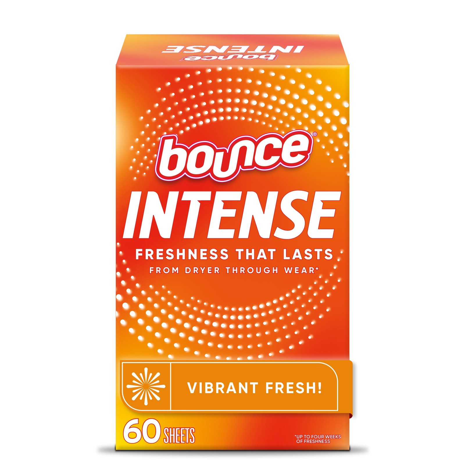 Intense Dryer Sheets, Vibrant Fresh, 60 Count, Scent Boosting Dryer Sheet