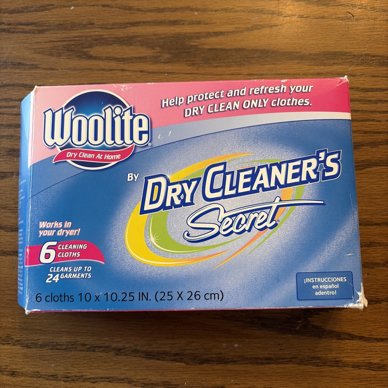 New Woolite Dry Clean At Home By Dry Cleaner’s Secret 6-Pack Cloths- Damaged Box