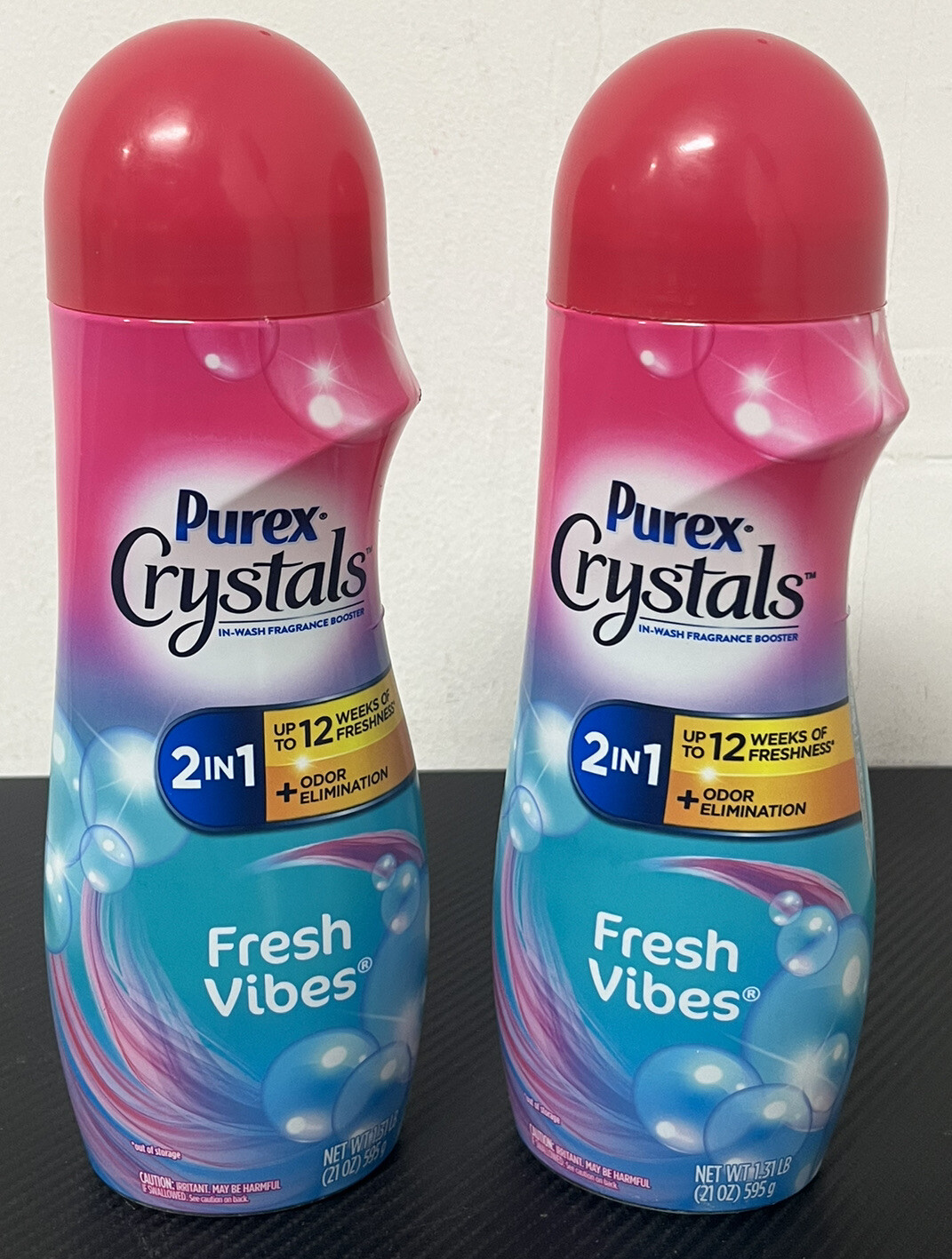 2-Pack Purex Crystals 2in1 in-Wash Fragrance and Scent Booster, Fresh Vibes 21oz