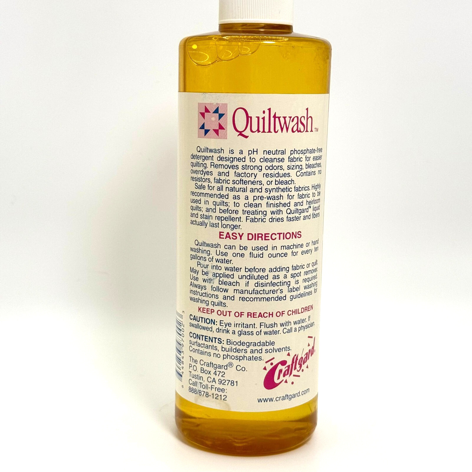 Quiltwash Gentle Wash for Quilts & Fine Fabrics 16 oz – Biodegradable Detergent