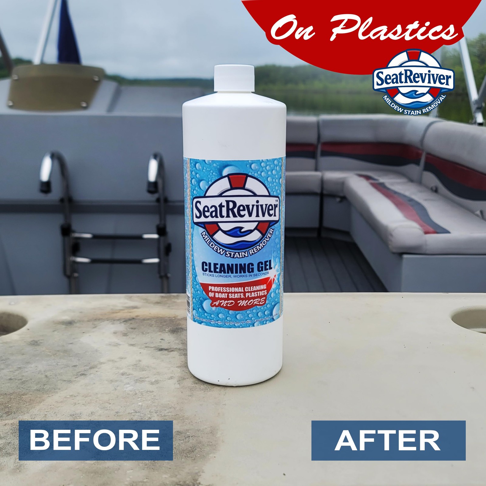 Seat Reviver Marine Mildew Stain Remover for Boat Seats, 32 Fl Oz (Pack of 1)