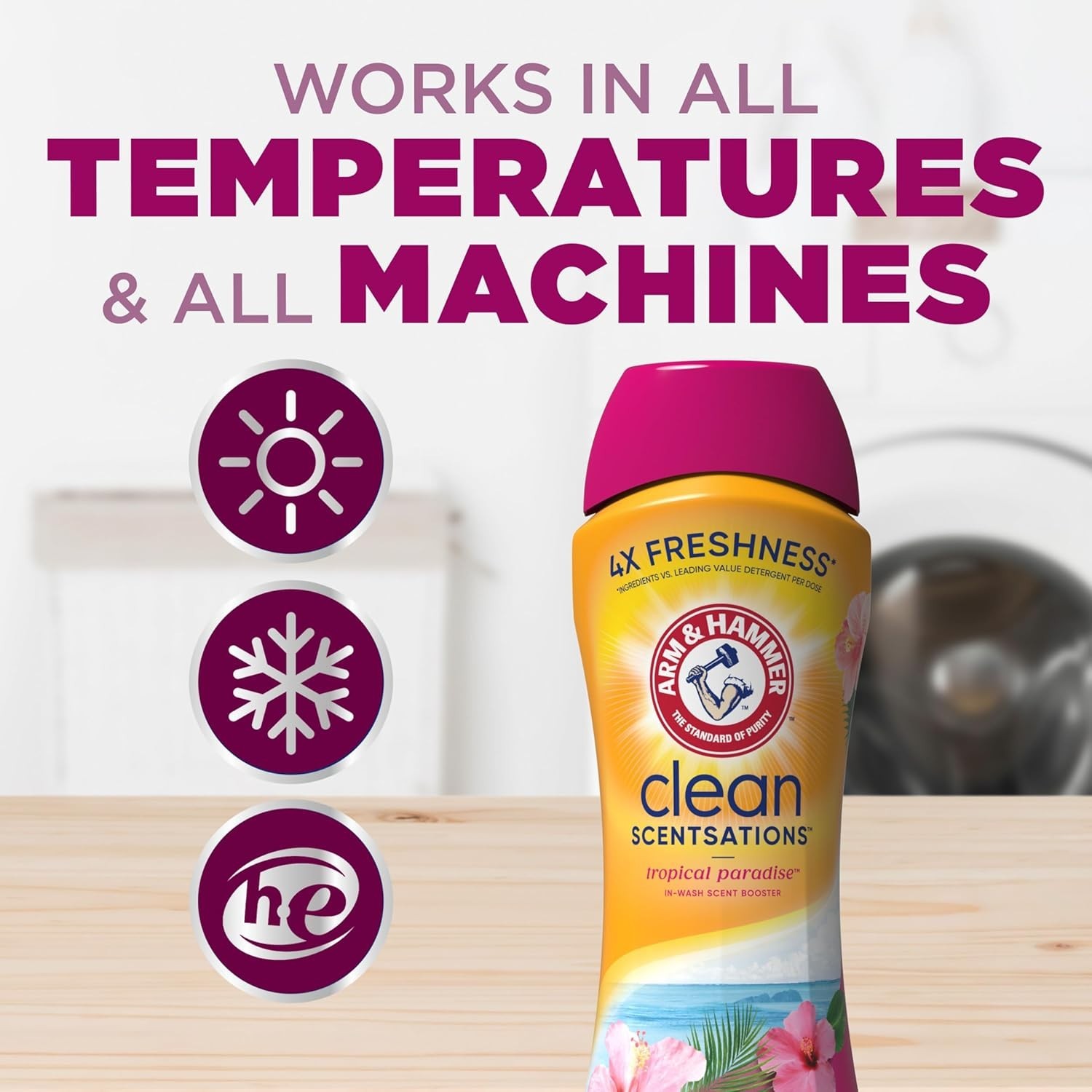 NEW Arm & Hammer Clean Scentsations In-Wash Tropical Paradise Scent Booster 45oz