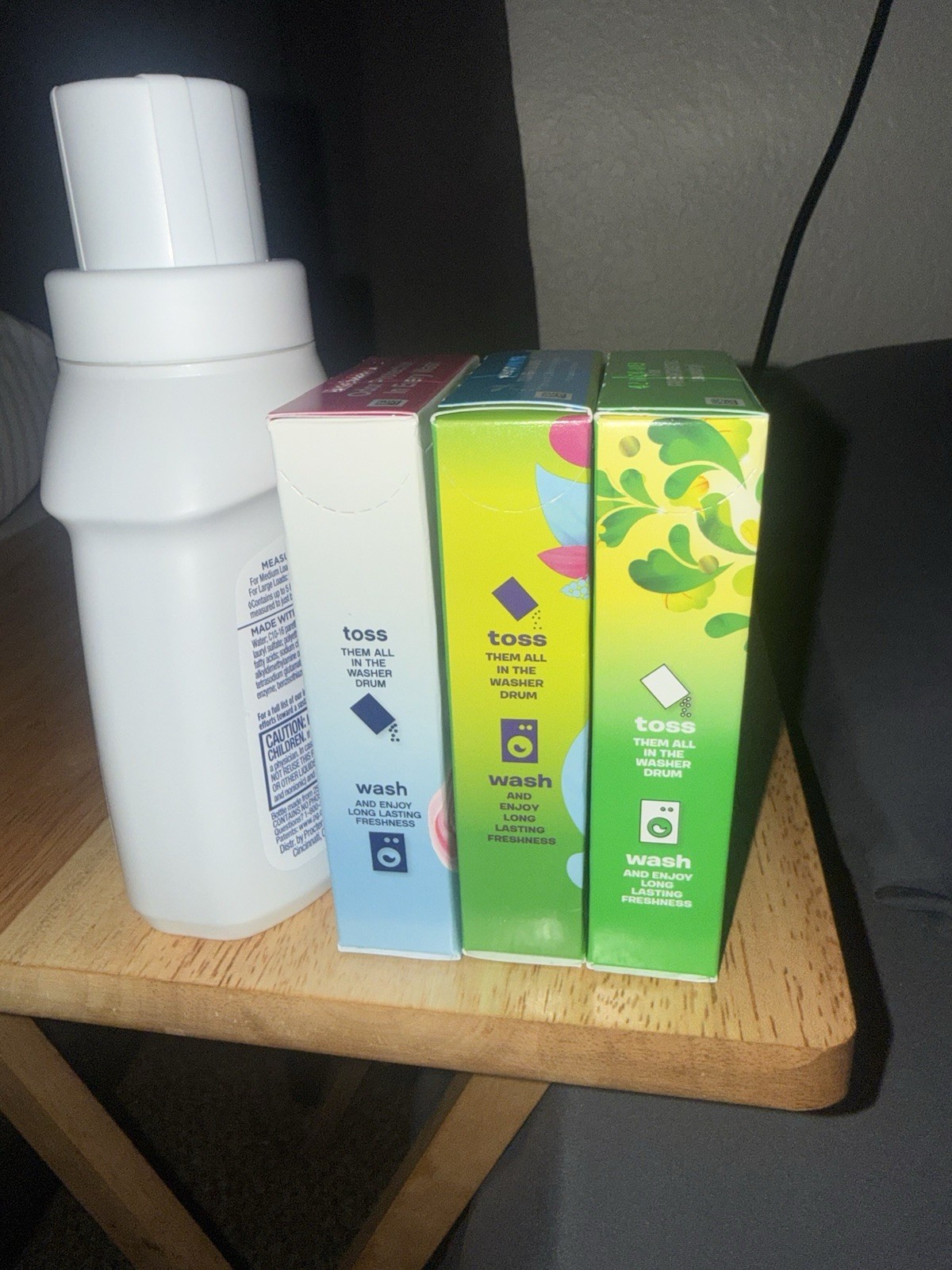 Tide Free & Gentle 8 fl oz Liquid Detergent + Gain/Downy Boosters 4pk