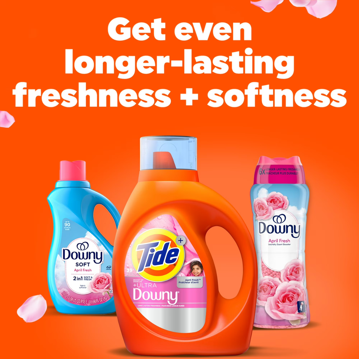 Tide April Fresh Liquid Laundry Detergent Plus Ultra Downy 117 fl oz 83 Loads