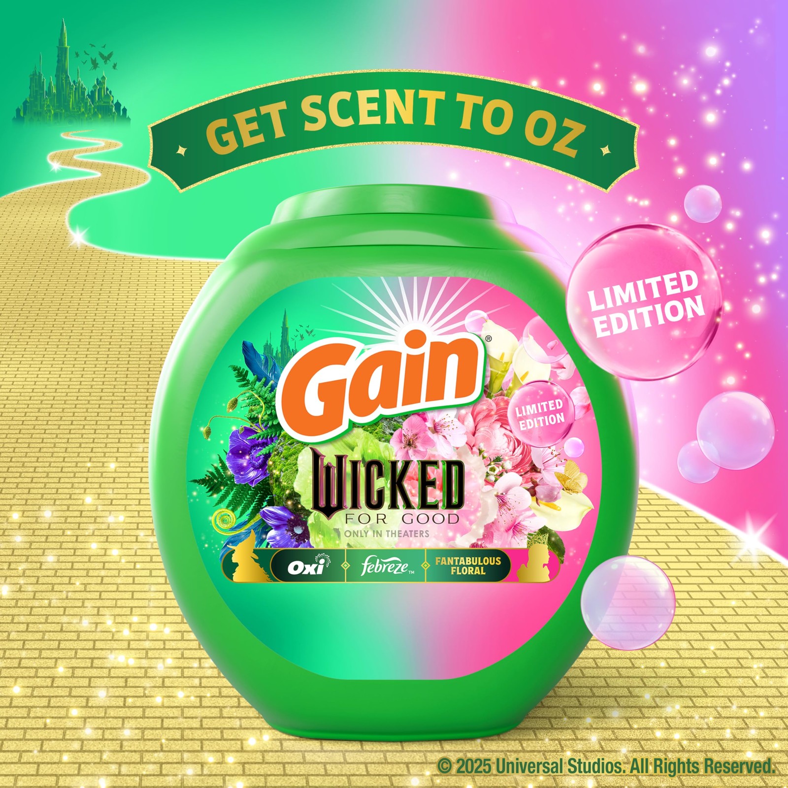 Laundry Detergent Pacs 42 Count HE Oxi Boost Febreze Floral Scent Limited Editio