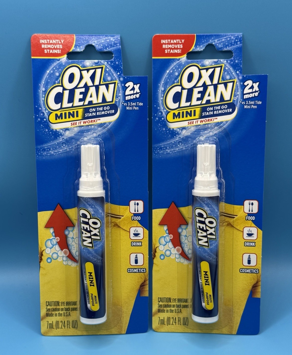 OxiClean On the Go Stain Remover Mini Pens 2 Pk New