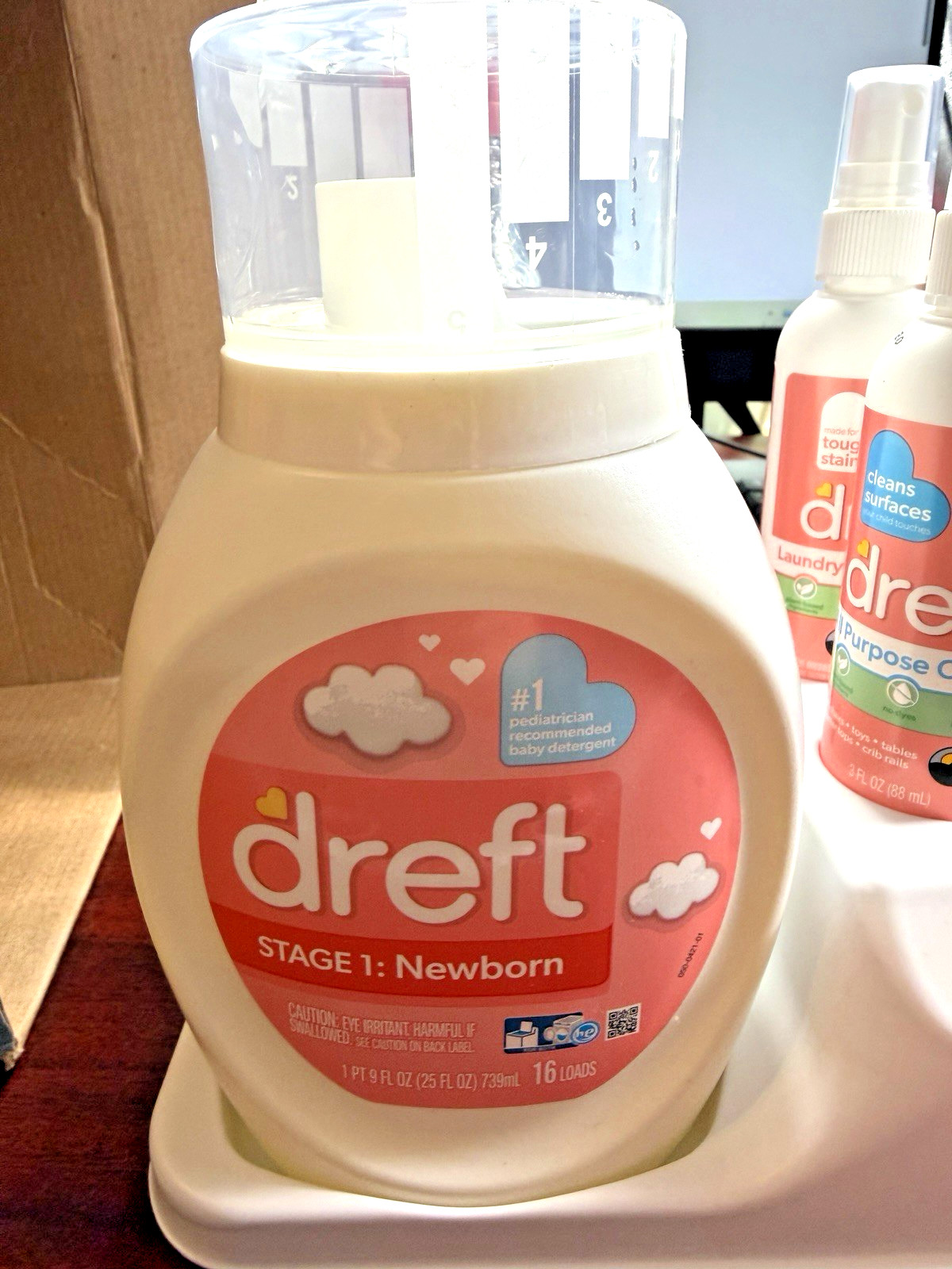 Dreft Stage 1 Newborn Liquid Laundry Detergent Stain Remover & Cleaner Bundle