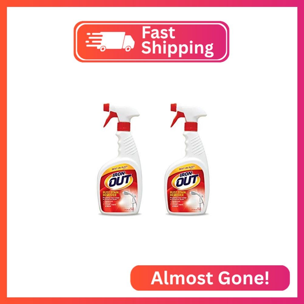 Iron OUT Rust Stain Remover Spray, 24 fl oz, 2 Bottles, 2 Pack
