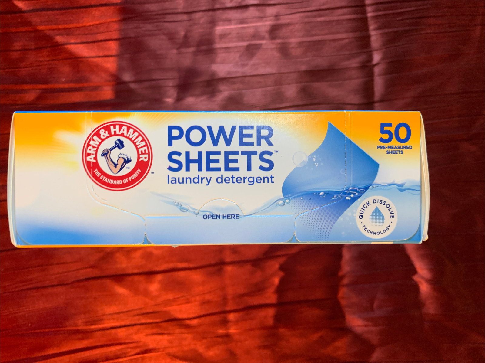 Arm & Hammer Power Sheets Laundry Detergent, Fresh Linen 50ct, 100 Small Load