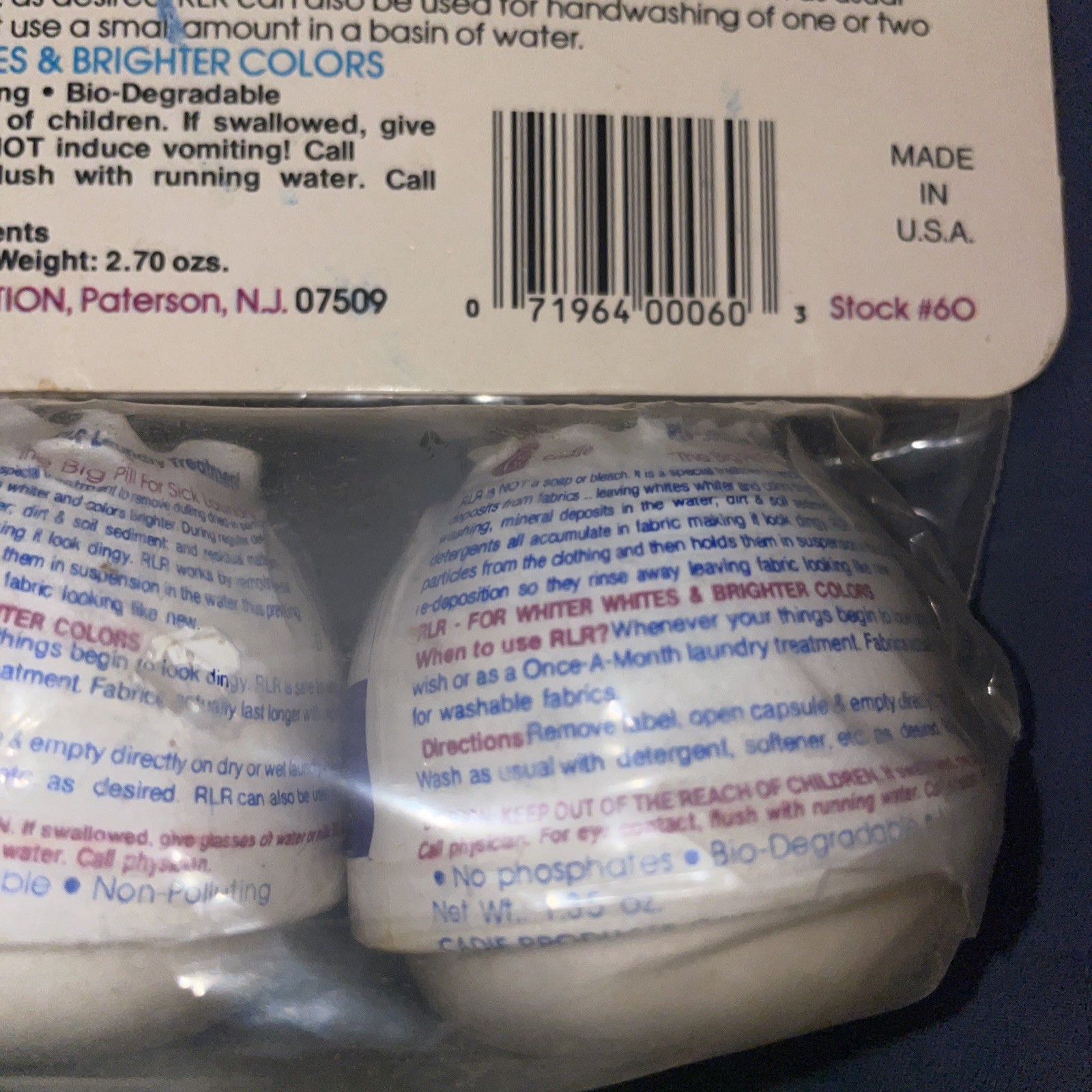Cadie RLR Laundry Treatment Pack Of 2 Once A Month Treatment Sealed Vintage