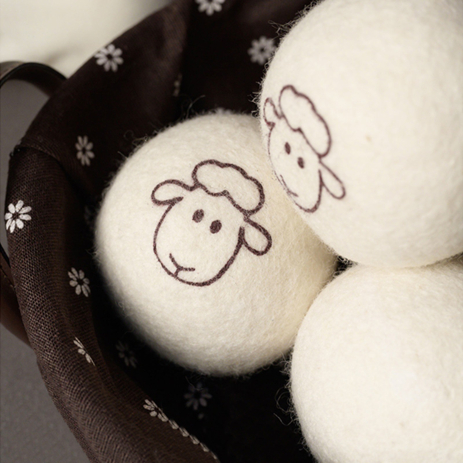 6pcs Wool Dryer Balls Natural Fabric Softener Reduce Wrinkles For Laundry White