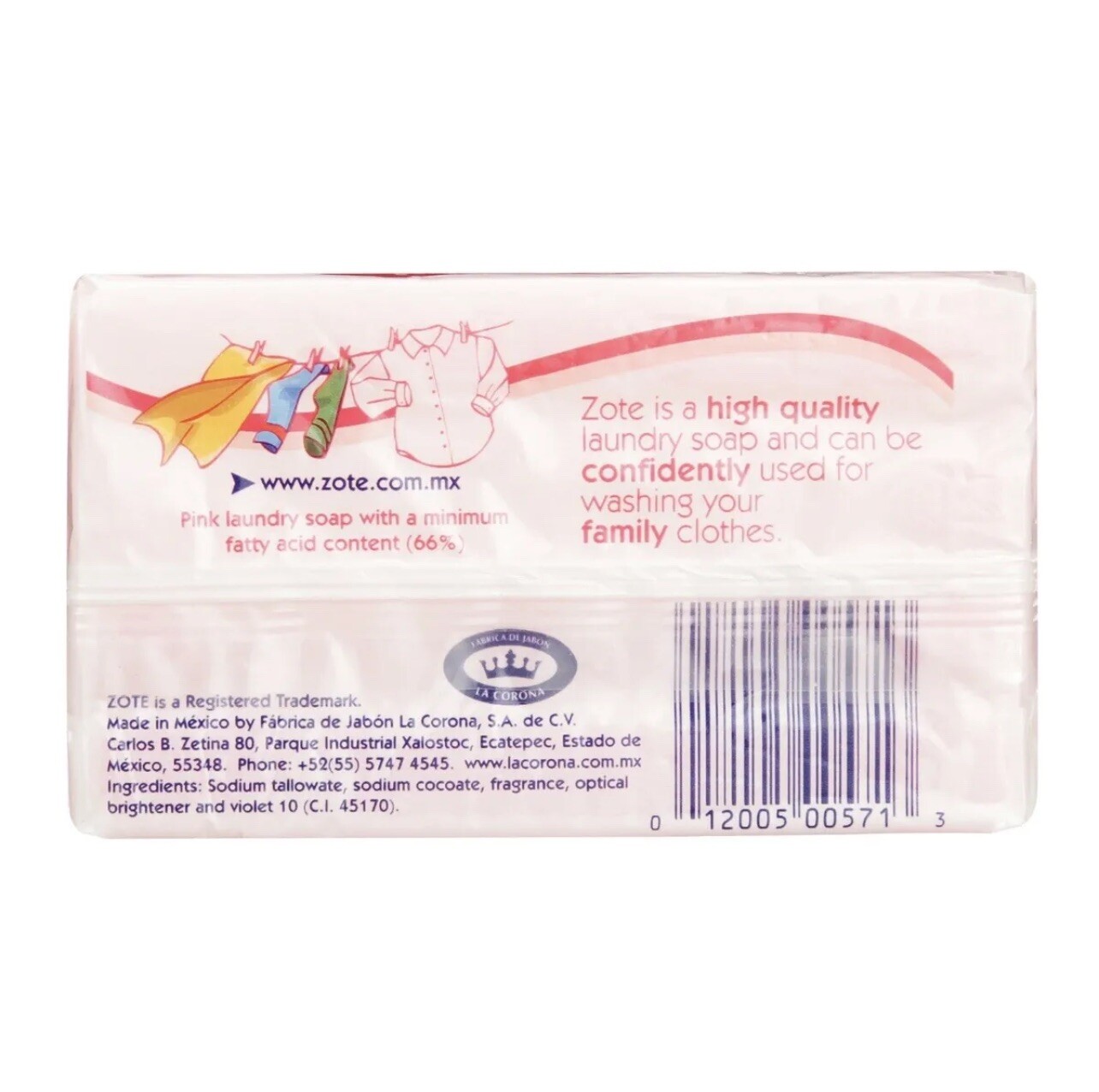 12x Zote Pink Soap Bars 14.1oz Hand Wash Soap for Stains 400g Large Zote Soap