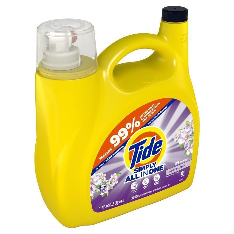 Liquid Laundry Detergent Berry Blossom Fresh Scent 89 Loads High Efficiency New