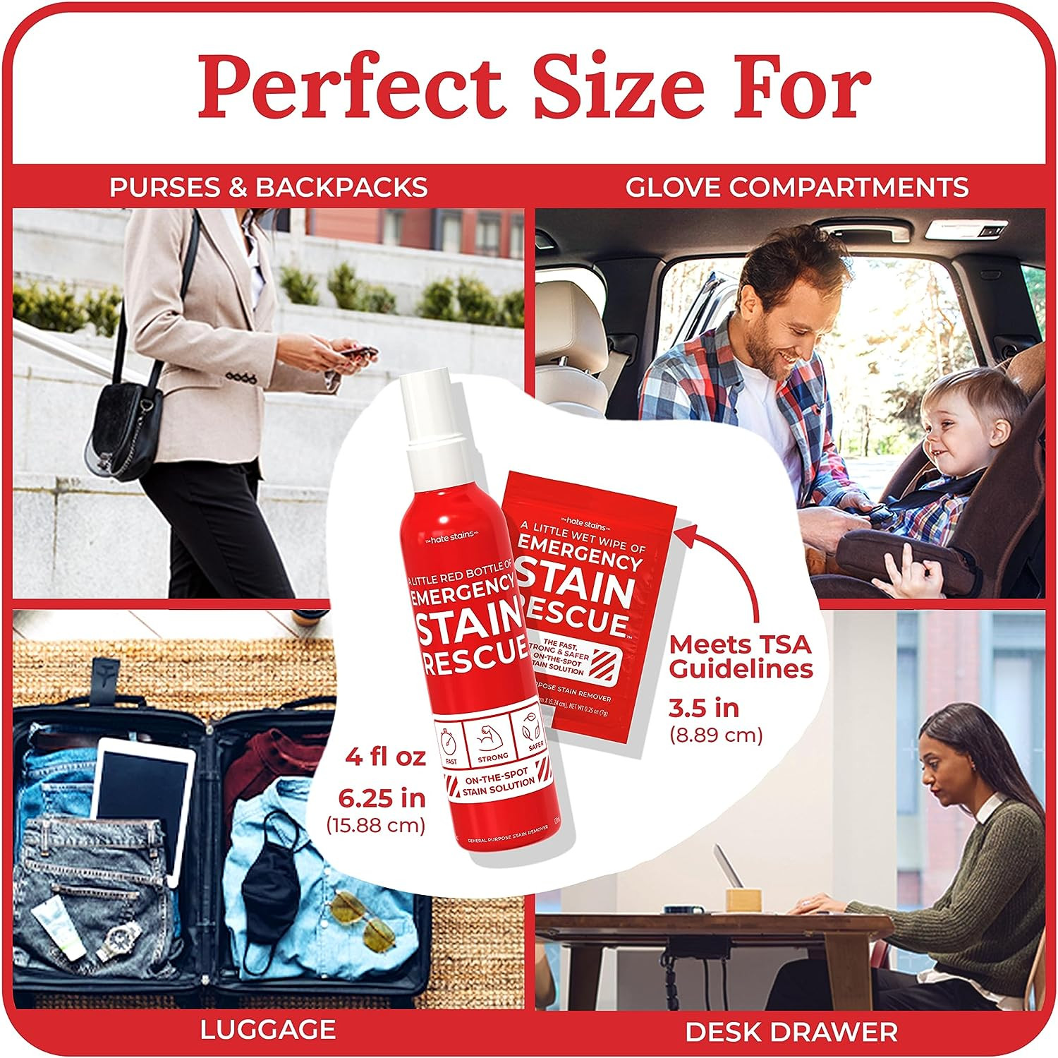 Stain Remover Spray – Fast-Acting Spray for Laundry – Carpet Spot Removal & Oil,
