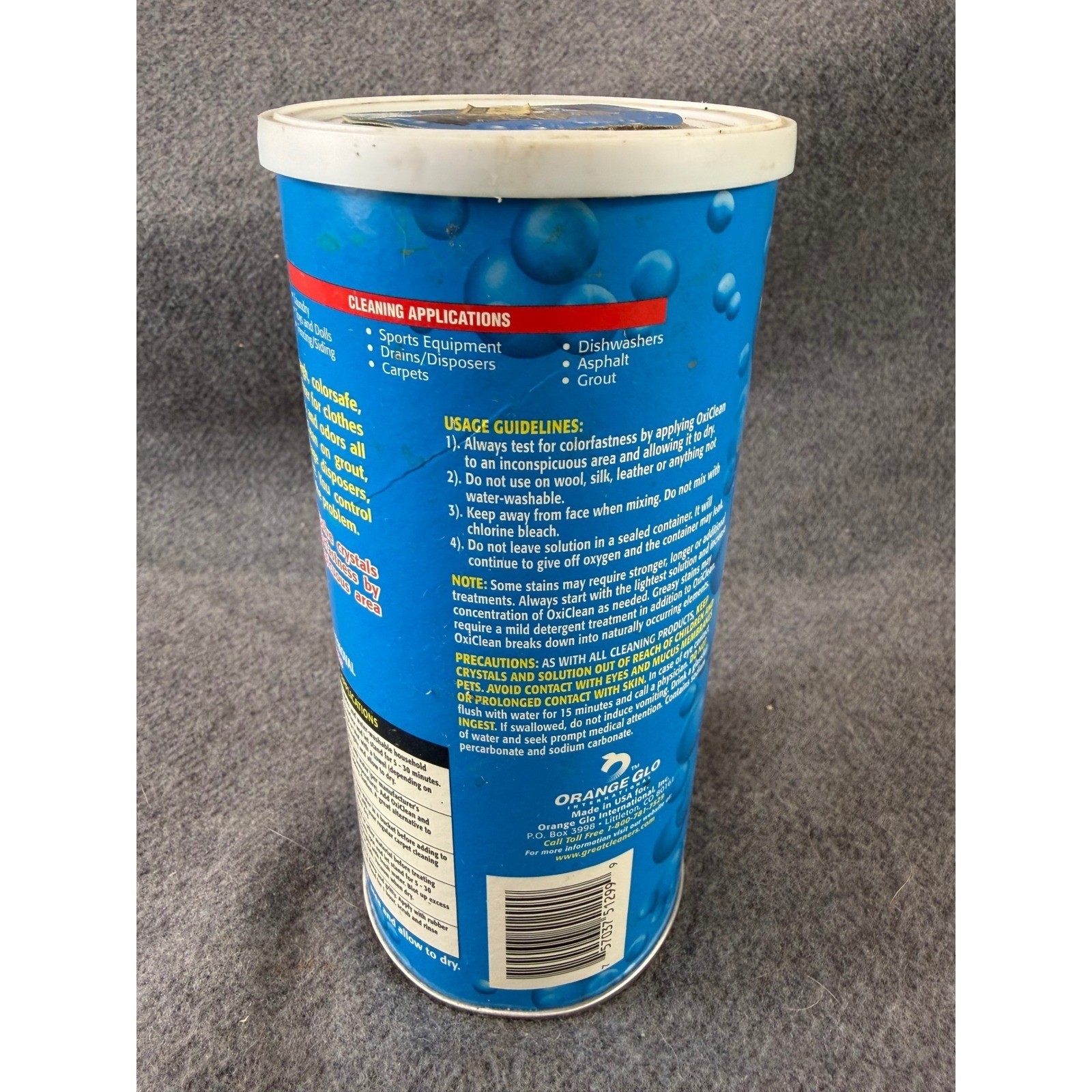 OxiClean Multi-Purpose Stain Remover 24 oz Blue Vintage Canister Powder Vintage