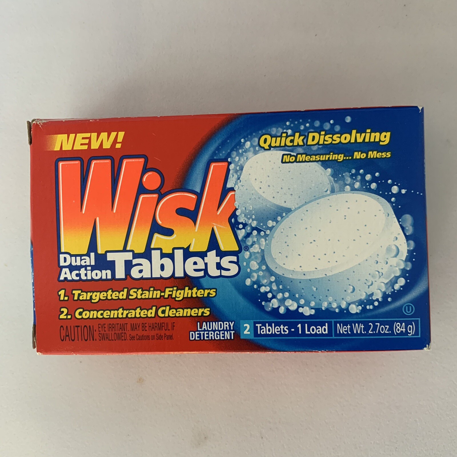 Wisk Dual Action Tablets Travel Detergent Sealed Discontinued