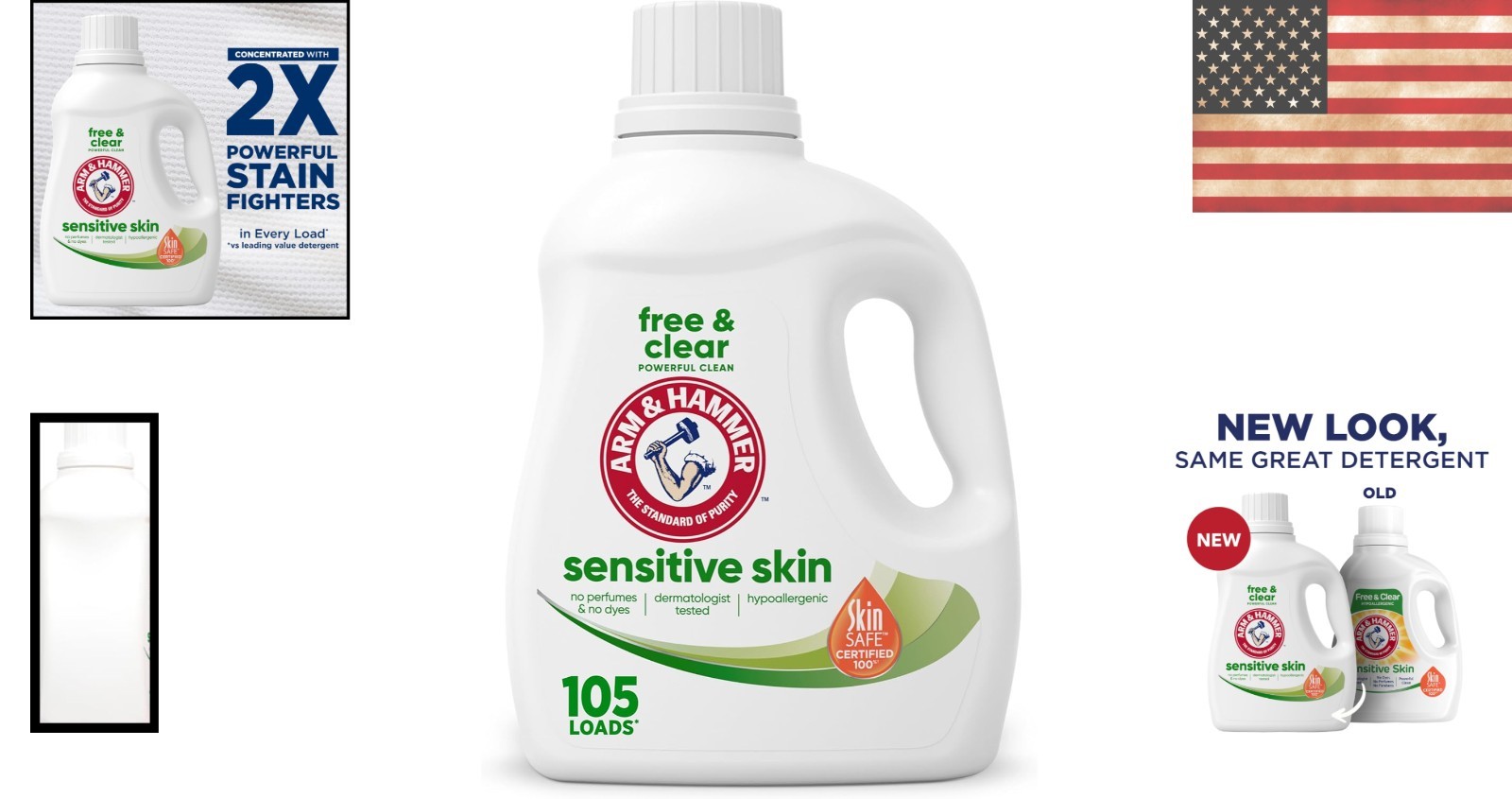 Sensitive Skin Free & Clear Liquid Laundry Detergent | 105 Loads, Dye-Free