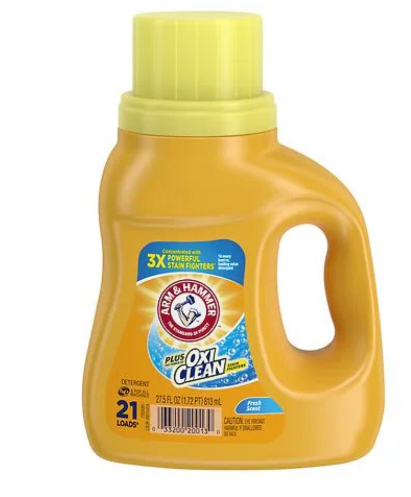 Arm Hammer Plus OxiClean Fresh Scent, 21 Loads Liquid Laundry Detergent, 27.5 oz