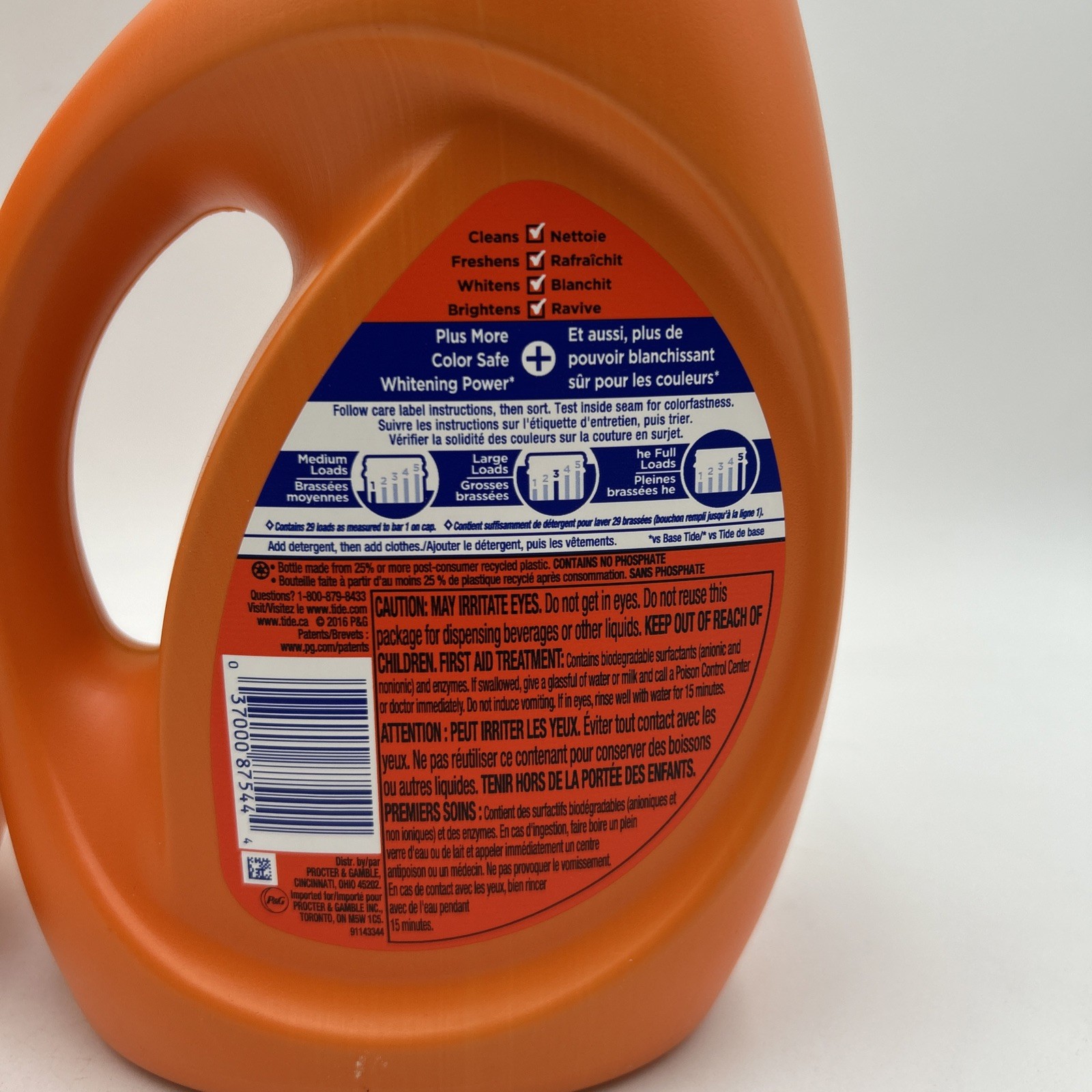 Tide Plus Bleach Alternative Laundry Detergent Original – 46 Fl Oz Lot Of 2