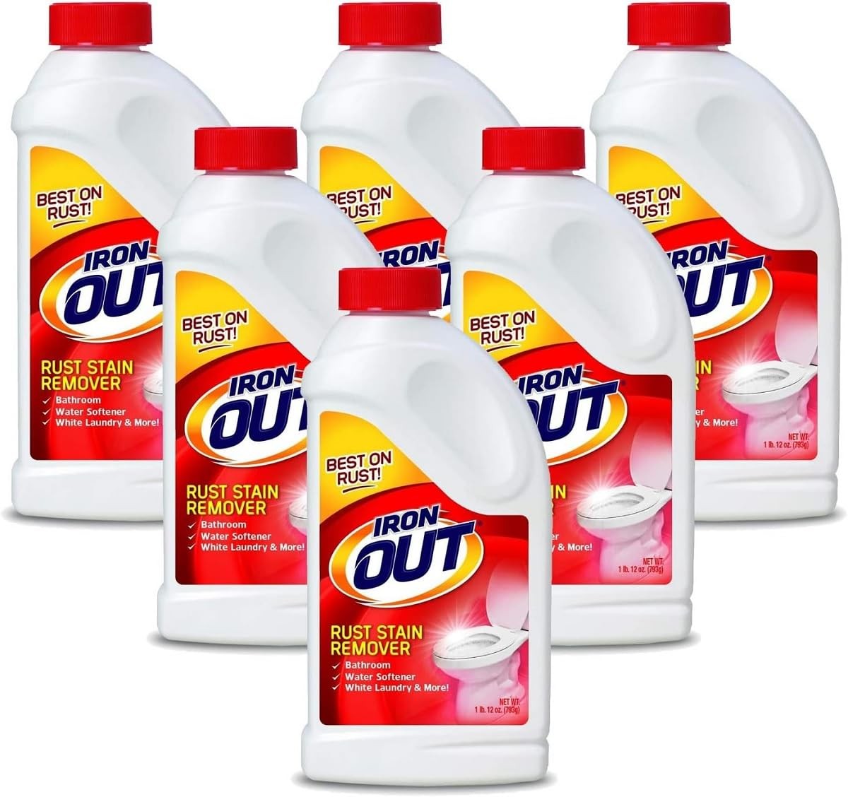 Iron OUT Powder Rust Stain Remover, Remove and Prevent Rust Stains in Bathrooms,