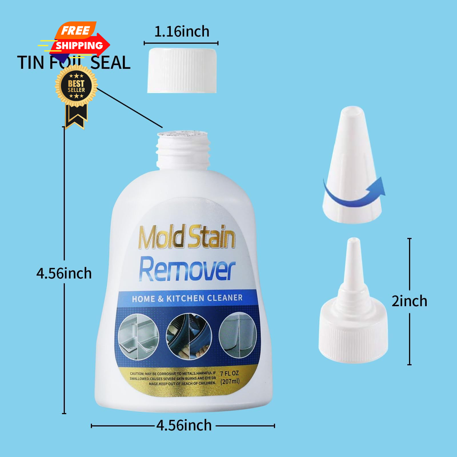 Washing Machine Cleaner, Multi Home Stain Cleaning Gel, 7 Fl Oz (Pack of 1)