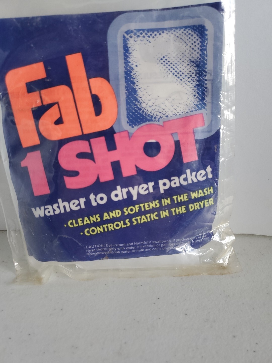 Vintage PROMO Fab 1 Shot Washer to Dryer Laundry Packet Colgate Palmolive NOS