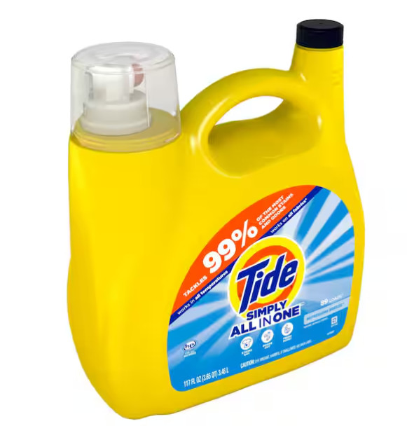 Simply All-in-One Refreshing Breeze Laundry Detergent, 89 Loads, 117 fl oz