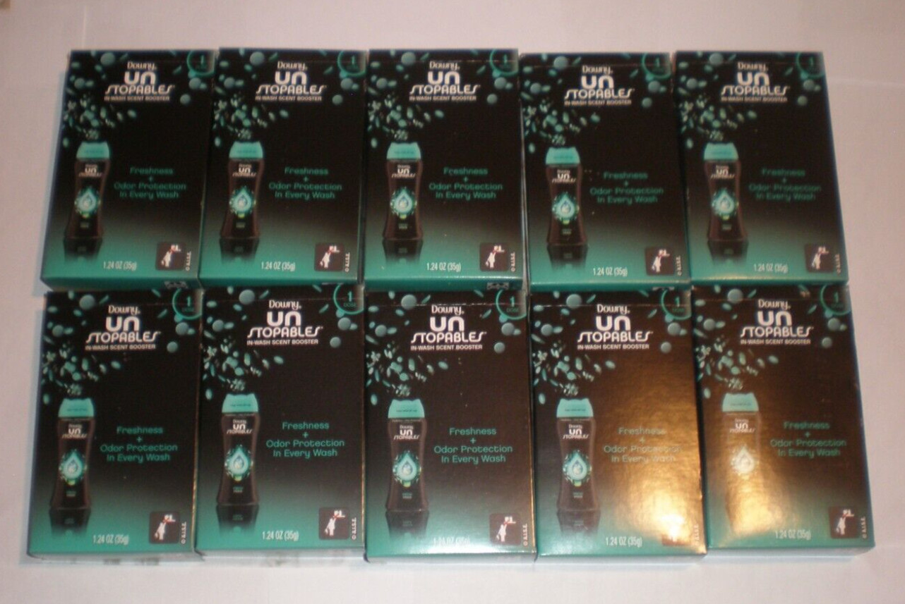 (10) DOWNY UNSTOPABLES ODOR PROTECTION In Wash Scent Booster Beads 1.24 Oz each