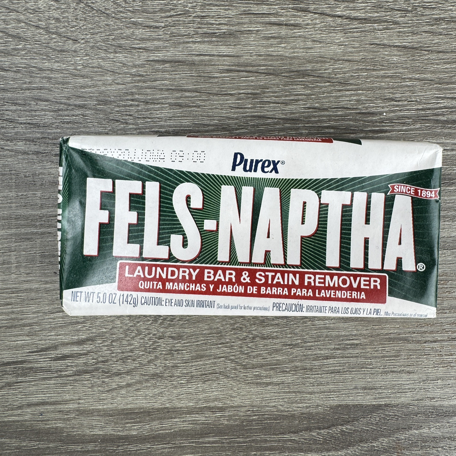Purex Fels Naptha Laundry Cleaning Bar and Stain Remover, 5 Ounce