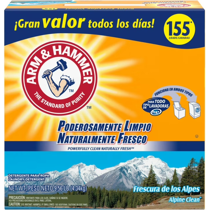 3 Box ARM & HAMMER Powder Laundry Detergent, Alpine Clean, 9.56 lb/ Box
