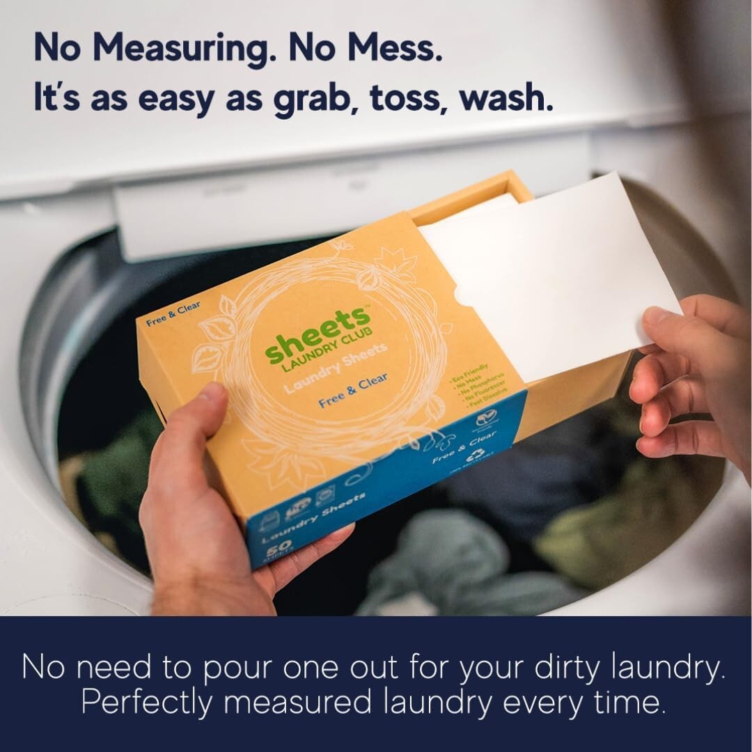 Quick-Dissolving Laundry Detergent Sheets – 100 Loads in Plastic-Free Packaging